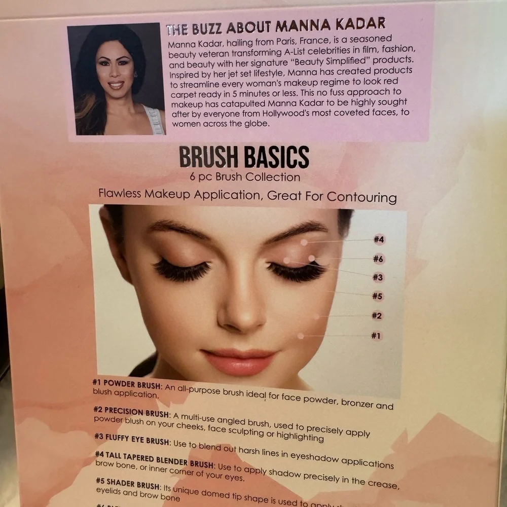 6 piece Brush Basics set from Goddess by Manna Kadar Makeup Beauty Face …